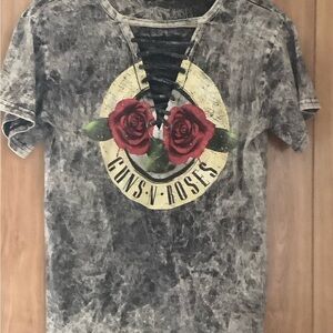 Guns N' Roses Graphic Lace-Up T-Shirt